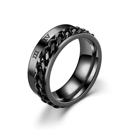 Cuban Chain rotatable Spinner Rings for Men & Women