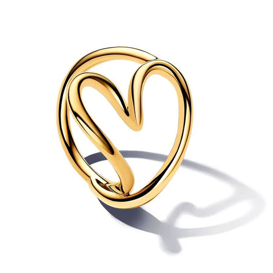 Organically Shaped Heart in 18k Gold at Heart Crafted Gifts