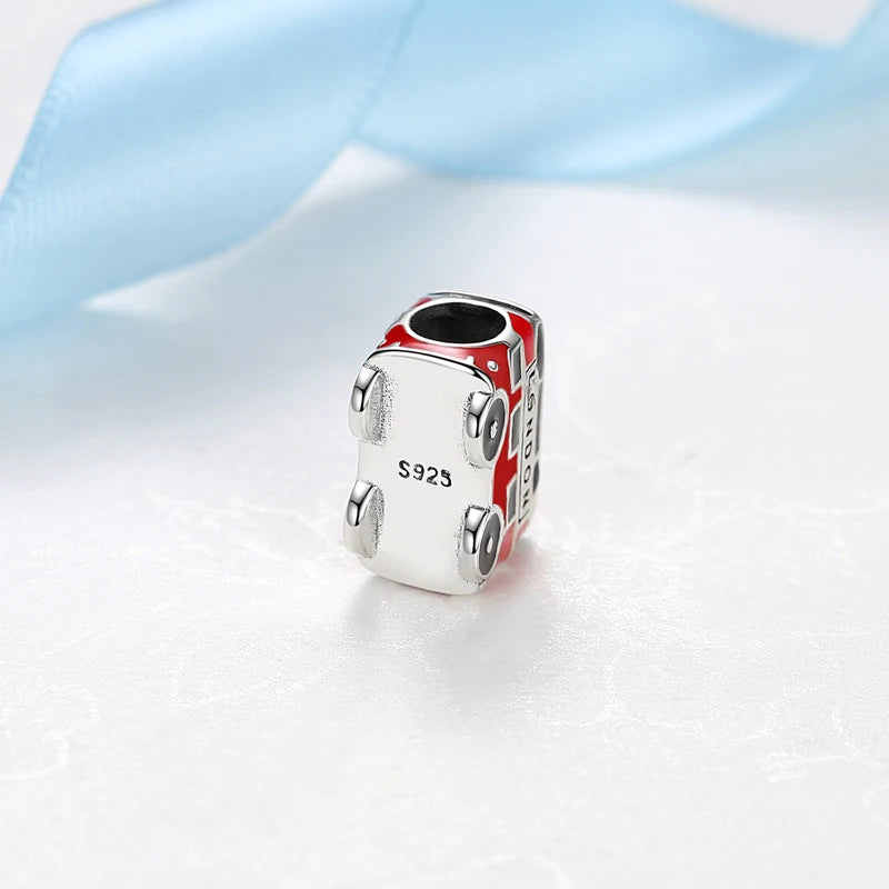 London Bus Sterling Silver Charm for Pandora Bracelets at Heart Crafted Gifts