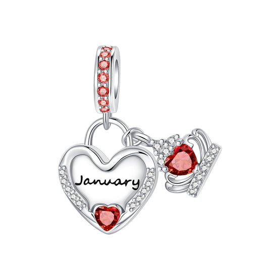 Pandora Birthstone Charm in Heart Shape | Heart Crafted Gifts