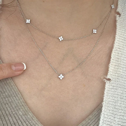 Multi-Layer Minimalist O-Chain Necklaces in Sterling Silver