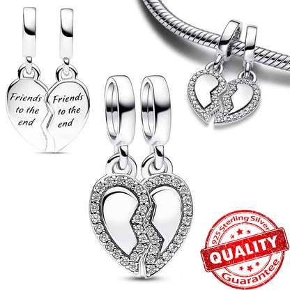 Friends Heart Charm: Splittable Dangle Charm