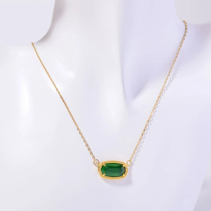 Elegant Gold Tone May Birthstone Necklaces