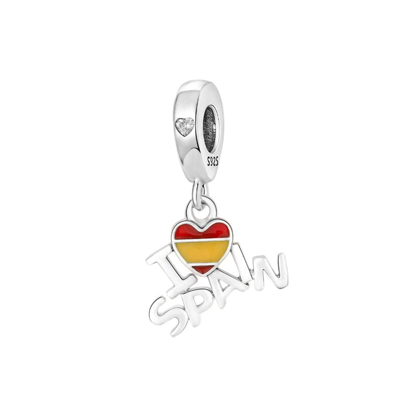 Pandora Travel Charm - Spain Flag Charm at Heart Crafted Gifts