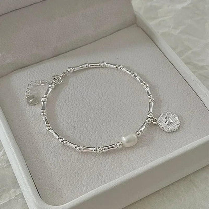 Bracelets in Sterling Silver and Pearl: Women Fashion Designs with Beads, Charms - Heart Crafted Gifts