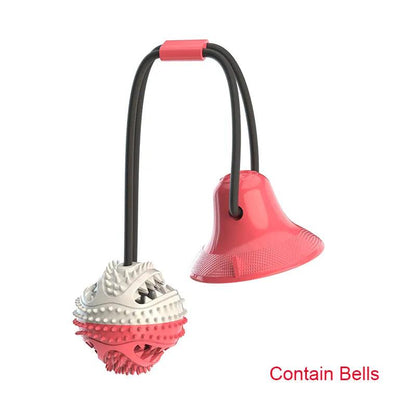 Dog Toy: Ball with Suction Cup, Rope with Treat Dispenser and Slow Feeder design - Heart Crafted Gifts