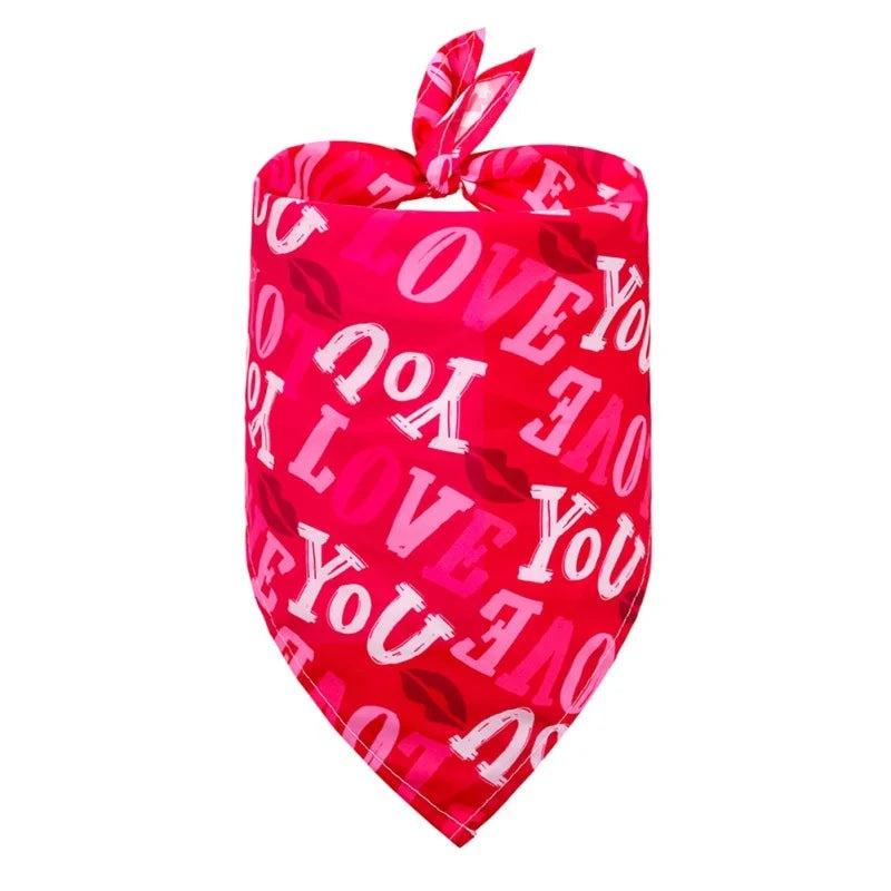 Dog/Cat Bandanas – Perfect Red Heart Pet Scarf for Pet's Fashion! - Heart Crafted Gifts