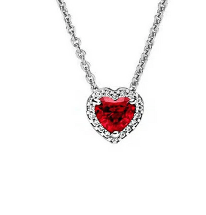 Elevated Heart Necklace in 925 Sterling Silver - Heart Crafted Gifts