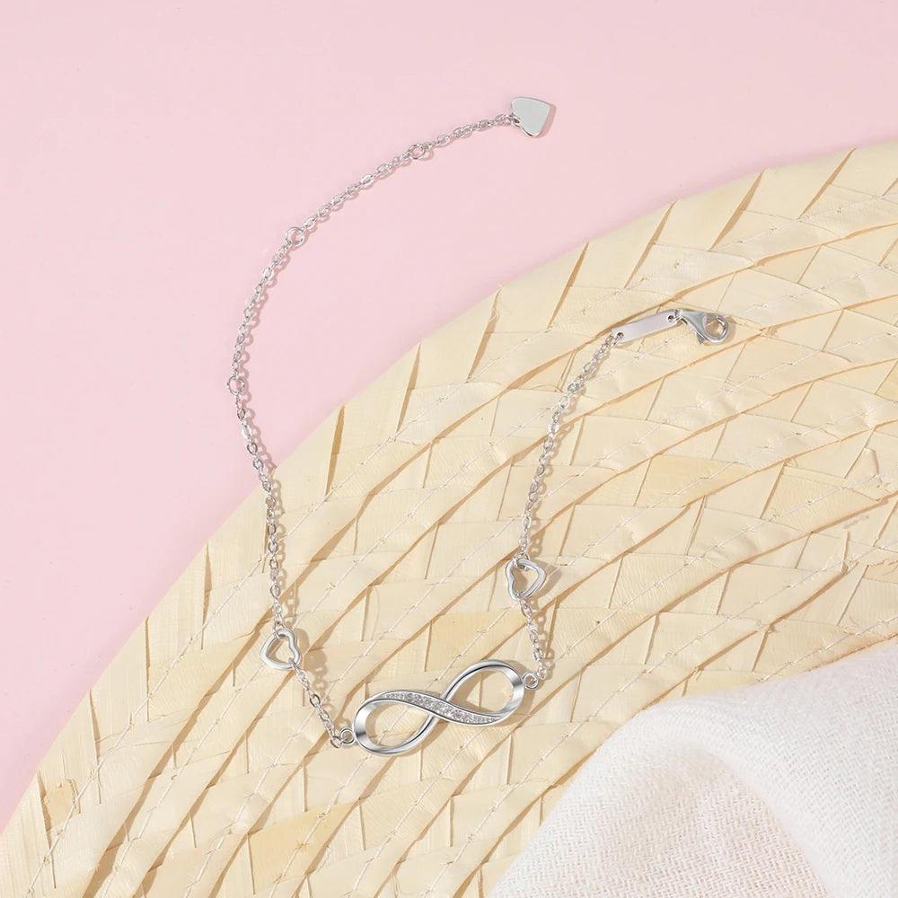 Eternal Connection : Sterling Silver Infinity Bracelet - Heart Crafted Gifts