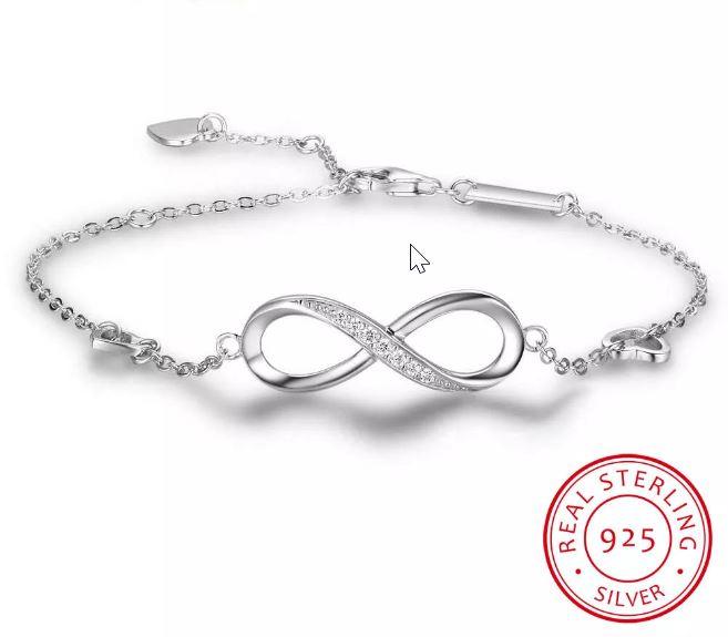 Eternal Connection : Sterling Silver Infinity Bracelet - Heart Crafted Gifts