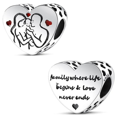 Family & Travel Charms for Pandora Bracelets & Necklaces - Heart Crafted Gifts