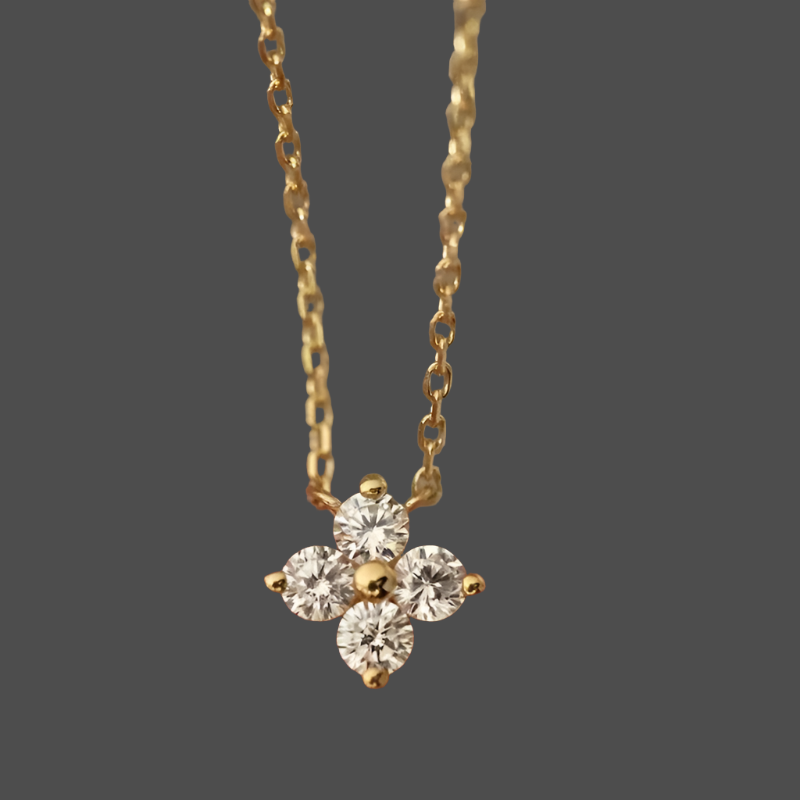 Luxury 18k Gold Plated Clover Necklace at Heart Crafted GIfts