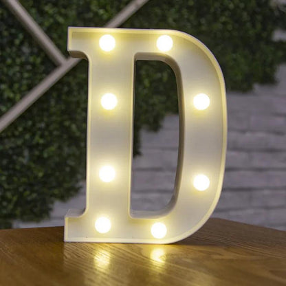 Illuminate Your Love's Name: Alphabet Initial Letter LED Lights for decor lamp - Heart Crafted Gifts