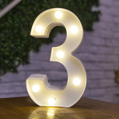 LED Number Lamp: Luminous Decor - Heart Crafted Gifts