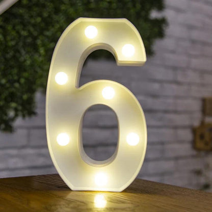 LED Number Lamp: Luminous Decor - Heart Crafted Gifts