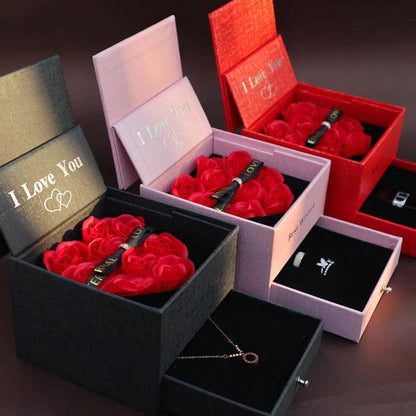 Luxury Jewelry Gift Box with roses for your jewelry gifts - Heart Crafted Gifts