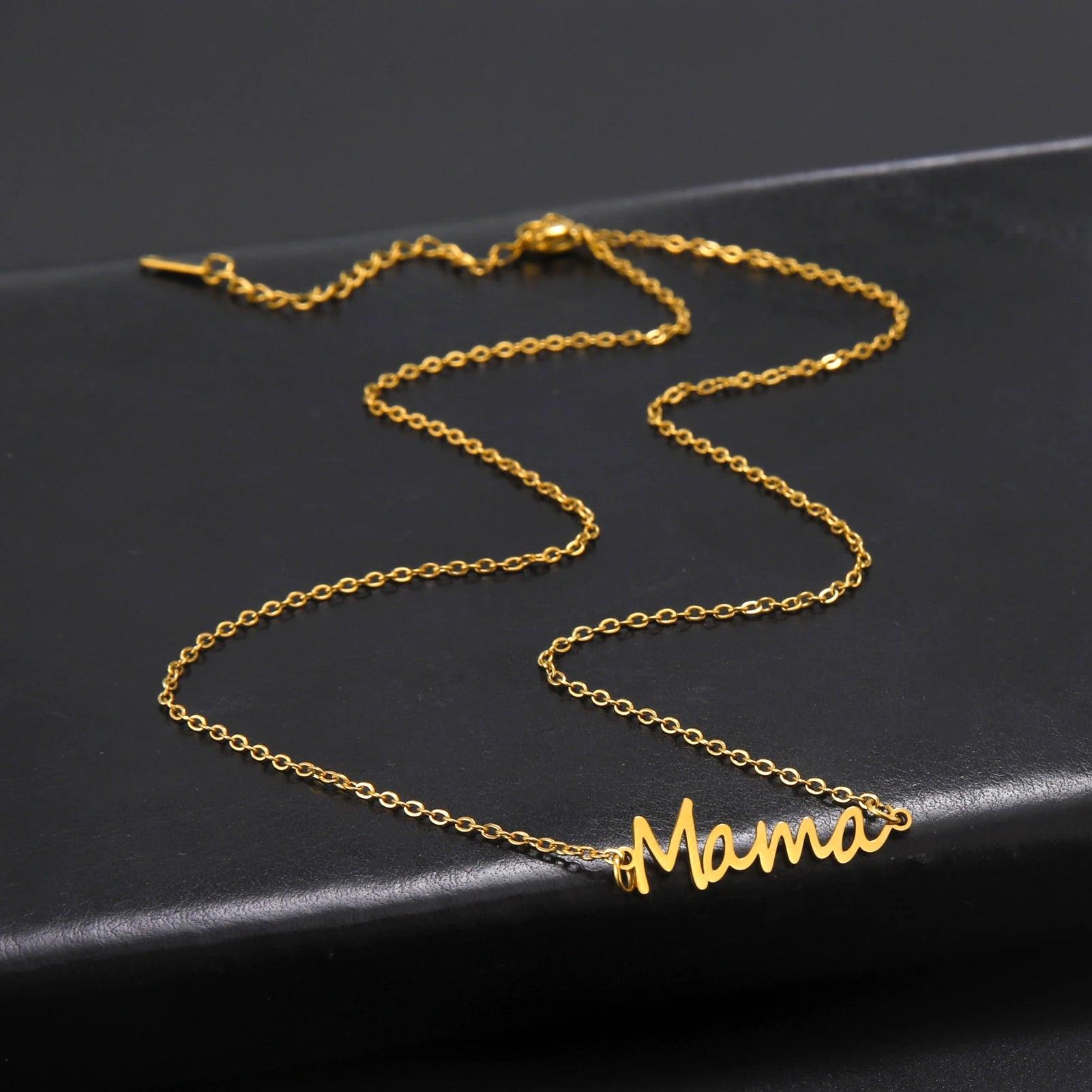 Make your Mom Feel special with Letter MAMA Pendant Necklace - Heart Crafted Gifts