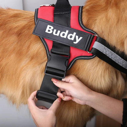 Personalized Dog Harness ID: No Pull Reflective Vest - Heart Crafted Gifts