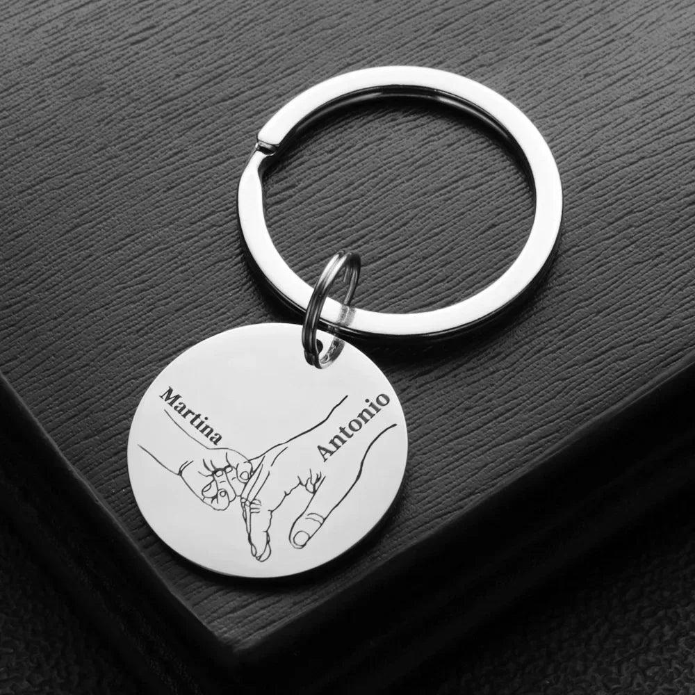 Personalized Keychain with Names: Love Gifts for Mom, Dad & Kids - Heart Crafted Gifts