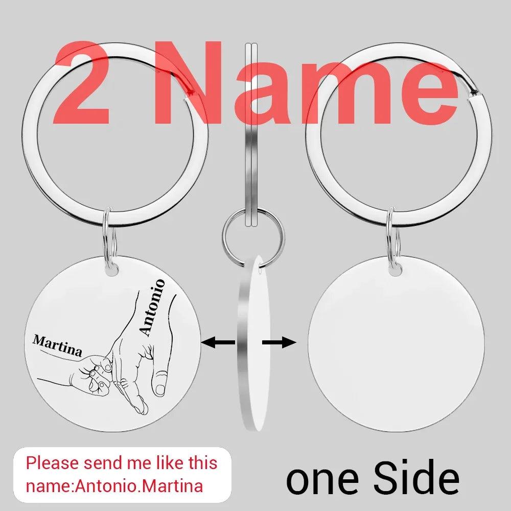 Personalized Keychain with Names: Love Gifts for Mom, Dad & Kids - Heart Crafted Gifts