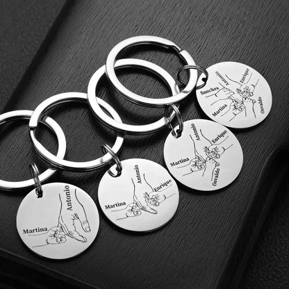 Personalized Keychain with Names: Love Gifts for Mom, Dad & Kids - Heart Crafted Gifts