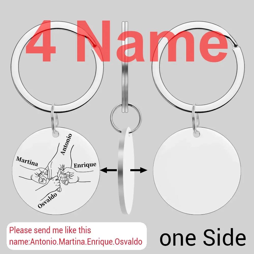 Personalized Keychain with Names: Love Gifts for Mom, Dad & Kids - Heart Crafted Gifts