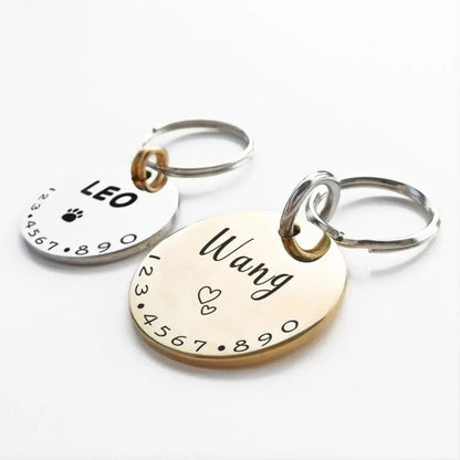 Personalized Pet ID Collar Tags: Engraved Custom Identification for Dogs and Cats - Heart Crafted Gifts