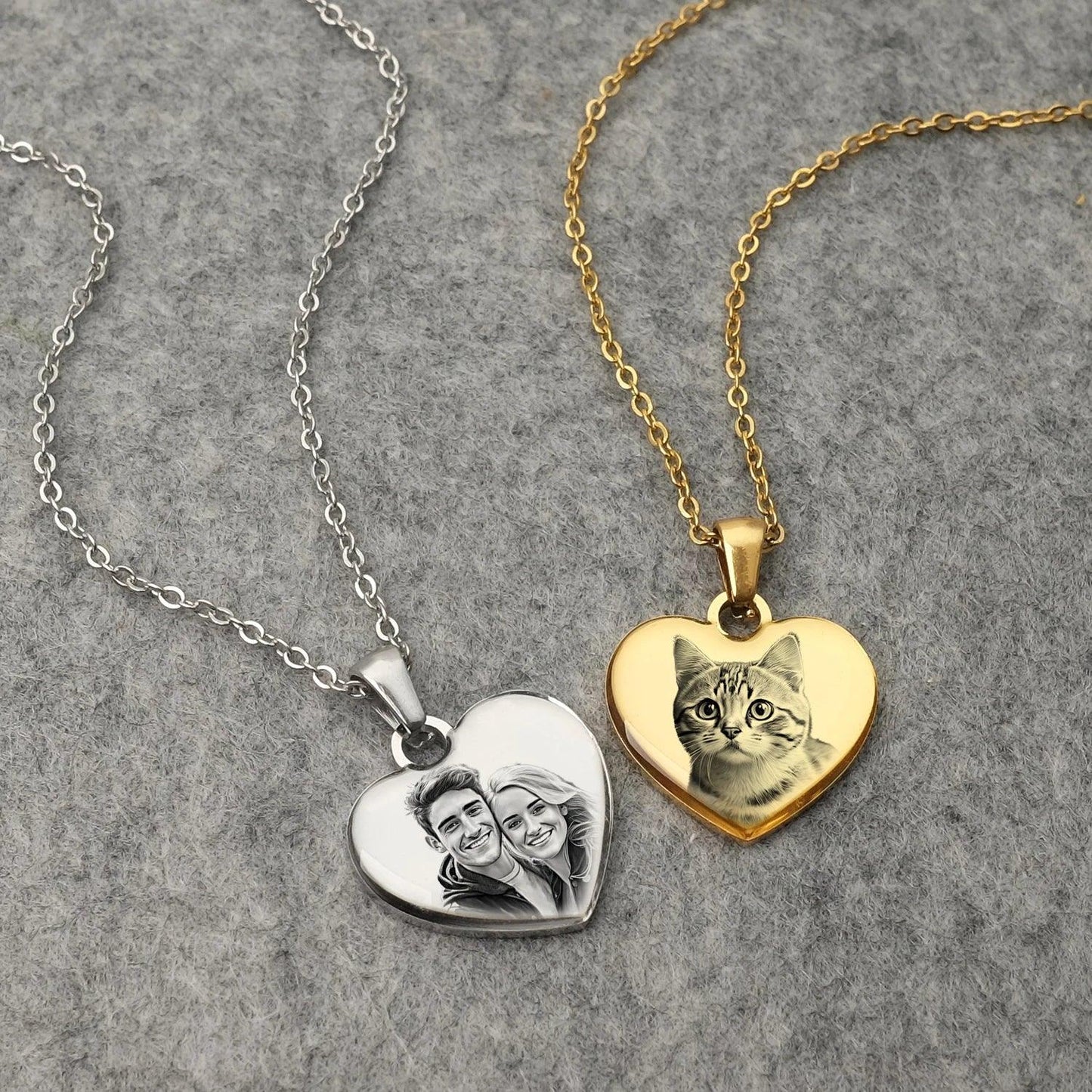 Personalized Picture Necklace: Custom Photo Pendant - Heart Crafted Gifts