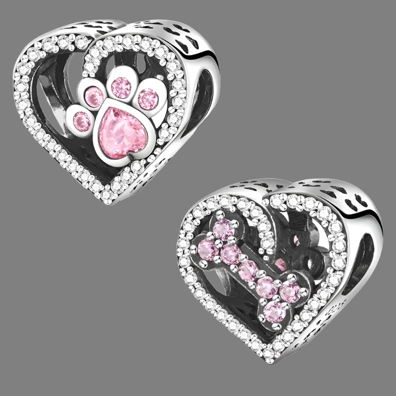 Pet Love Charms for Pandora Bracelets & Necklace in Sterling Silver Media 4 of 4