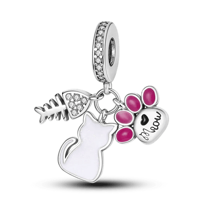 Pet Love Charms for Pandora Bracelets & Necklace in Sterling Silver - Heart Crafted Gifts