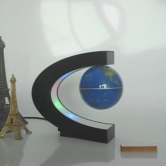 Enchanting Levitating Globe: LED World Map Antigravity Lamp Video