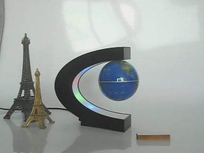 Enchanting Levitating Globe: LED World Map Antigravity Lamp Video