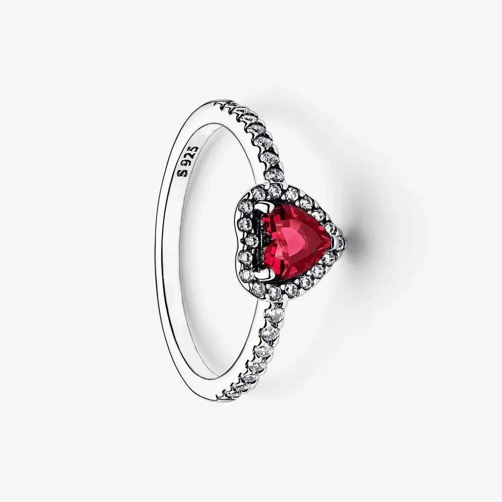 Red Heart Rings in Sterling Silver: Eternal Love Embodied - Heart Crafted Gifts