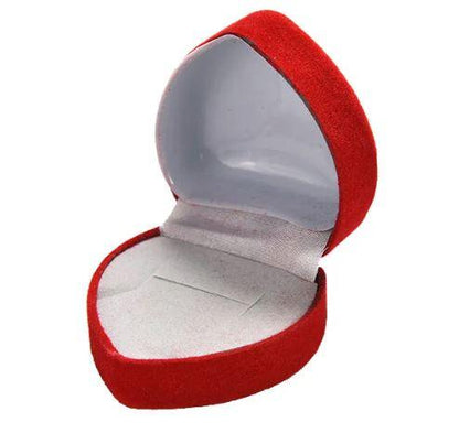 Red Velvet Heart-Shaped Ring Box: Romantic Gifting - Heart Crafted Gifts