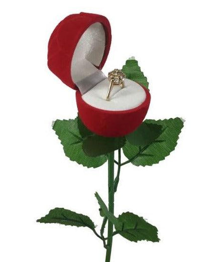 Red Velvet Heart-Shaped Ring Box: Romantic Gifting - Heart Crafted Gifts