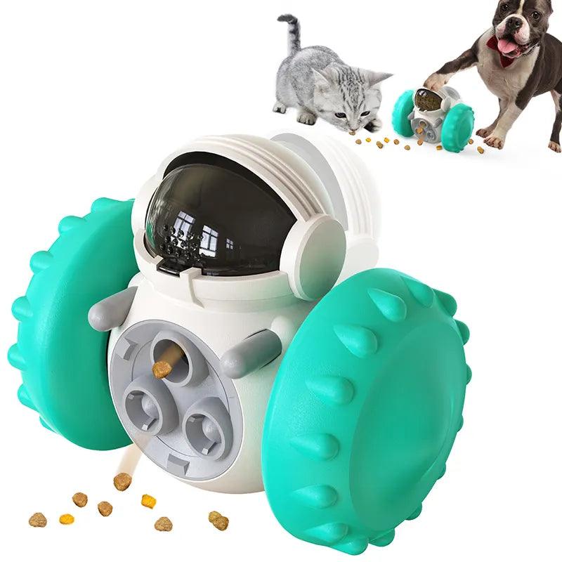 Smart Pet Food Toy Dispenser: Interactive Robot Tumbler Puzzle and Treat feeder - Heart Crafted Gifts